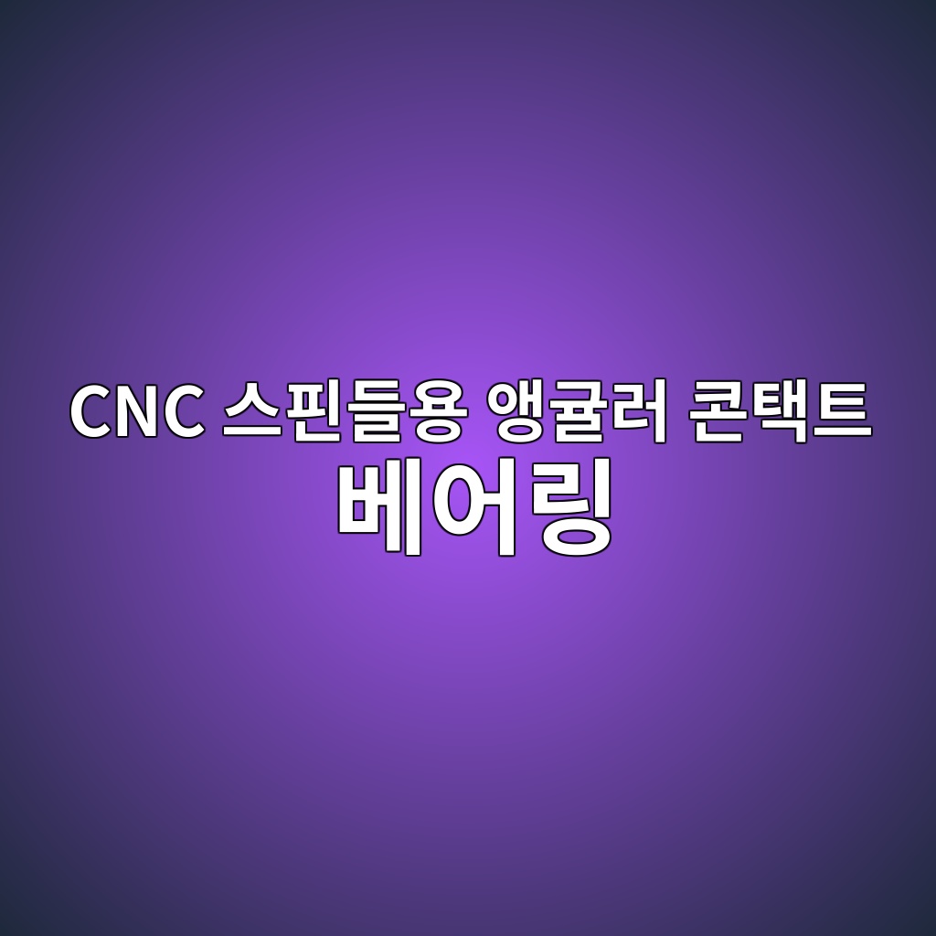 CNC 스핀들용 앵귤러 콘택트 베어링
